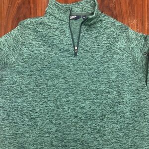 Lands End Men's 2xl soft Fleece Quarter Zip Pullover Green